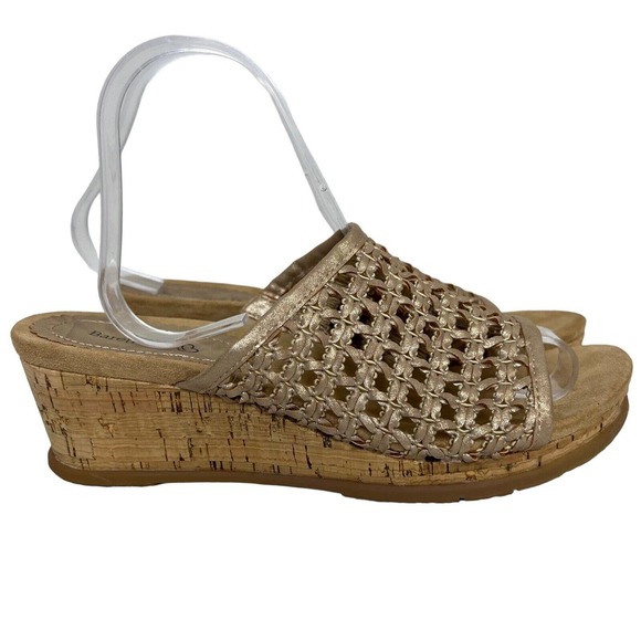 BareTraps Shoes - Baretraps Womens Metallic Woven Wedge Size 8.5